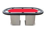 Mesa de Poker Linha Master com Borda Estofada e Porta Copos Nude - 2,55x1,15m