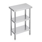 Mesa de preparação de alimentos VEVOR em aço inoxidável 35x60x86cm com prateleira