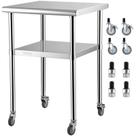 Mesa de preparação VEVOR em aço inoxidável 60x60x85cm Capacidade 272kg