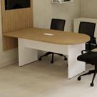 Mesa de Reunião 1,80m para 5 Pessoas c/ 1 Caixa de Tomadas Canto Esquerdo Arredondado e Pé Painel Mesa de Reunião 1,80m para 5 Pessoas c/ 1 Caixa de Tomadas Canto Esquerdo Arredondado e Pé Painel