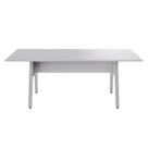 Mesa de Reunião 200cm para 8 Pessoas com Tampo Chanfrado Industrial Executive Cinza Mesa de Reunião 200cm para 8 Pessoas com Tampo Chanfrado Industrial Executive Cinza