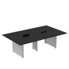 Mesa de Reunião 2400x1400 Mrcpb2414pp Preto/Cinza