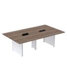 Mesa de Reunião 3200x1400 MRCPB3214PP Marrom/Walnut/Branco