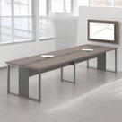 Mesa de Reunião com Painel de TV 40" Houston Freijó Preto