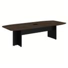 Mesa de Reunião Diretoria ABAULADA - 2,40x1,20m - WORKSTART - MARSALA/PRETO - 21015