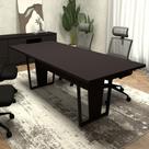 Mesa de Reunião Escritório Pés Metal Preta 200cm F5 Office