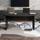 Mesa de Reunião Orgânica 180x105cm com Caixa de Tomadas e Pés em Metal Corporate Mesa de Reunião Orgânica 180x105cm com Caixa de Tomadas e Pés em Metal Corporate