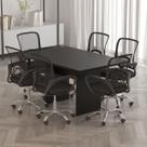 Mesa de Reunião para Escritório 136 Cm Me4191 Preto - Tecno Mobili