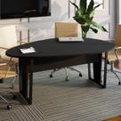 Mesa de Reunião para Escritório 1,80mx1,10m Orgânica com Pés em Metal Corporate F5