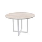 Mesa de Reunião Redonda Tubular P25 Pandin 1,10 M Casablanca e Branco Mesa de Reunião Redonda Tubular P25 Pandin 1,10 M Casablanca e Branco