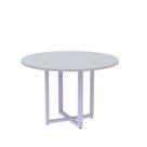 Mesa de Reunião Redonda Tubular P25 Pandin 1,10 M Cinza e Lilas Mesa de Reunião Redonda Tubular P25 Pandin 1,10 M Cinza e Lilas