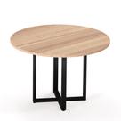 Mesa de Reunião Redonda Tubular P25 Pandin 1,10 M Noce Naturale e Preto