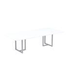 Mesa de Reunião Retangular 200x90cm MR2000P25TUB Branco/Cinza