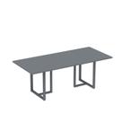 Mesa de Reunião Retangular 200x90cm MR2000P25TUB Cinza/Grafito