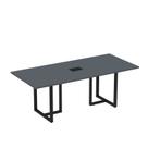 Mesa de Reunião Retangular com Power Box 200x90cm MR2000P25TUB Cinza/Grafito/Preto