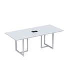 Mesa de Reunião Retangular com Power Box 200x90cm MR2000P25TUB Cinza