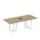 Mesa de Reunião Retangular com Power Box 200x90cm Mr2000p25tub