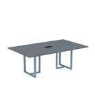 Mesa de Reunião Retangular com Power Box 200x90cm Mr2000p25tub