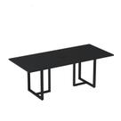 Mesa de Reunião Retangular com Power Box 200x90cm MR2000P25TUB Preto Mesa de Reunião Retangular com Power Box 200x90cm MR2000P25TUB Preto