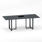 Mesa de Reunião Retangular com Power Box Tubular P25 Pandin 2,6 M Grafito