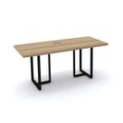 Mesa de reunião retangular powerbox pandin pe40tub - naturalle
