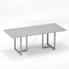 Mesa de Reunião Retangular Tubular P25 Pandin 2,0 M Cinza Cristal Mesa de Reunião Retangular Tubular P25 Pandin 2,0 M Cinza Cristal