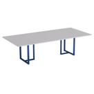 Mesa de Reunião Retangular Tubular P25 Pandin 2,0 M Cinza e Azul Del Rey Mesa de Reunião Retangular Tubular P25 Pandin 2,0 M Cinza e Azul Del Rey