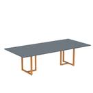 Mesa de Reunião Retangular Tubular P25 Pandin 2,0 M Grafito e Laranja Mesa de Reunião Retangular Tubular P25 Pandin 2,0 M Grafito e Laranja