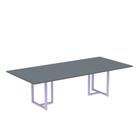 Mesa de Reunião Retangular Tubular P25 Pandin 2,0 M Grafito e Lilas Mesa de Reunião Retangular Tubular P25 Pandin 2,0 M Grafito e Lilas