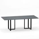Mesa de Reunião Retangular Tubular P25 Pandin 2,0 M Grafito e Preto Mesa de Reunião Retangular Tubular P25 Pandin 2,0 M Grafito e Preto
