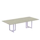 Mesa de Reunião Retangular Tubular P25 Pandin 2,6 M Casablanca e Lilas Mesa de Reunião Retangular Tubular P25 Pandin 2,6 M Casablanca e Lilas