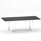 Mesa de Reunião Retangular Tubular P25 Pandin 2,6 M Grafito e Branco Mesa de Reunião Retangular Tubular P25 Pandin 2,6 M Grafito e Branco