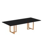 Mesa de Reunião Retangular Tubular P25 Pandin 2,6 M Preto e Laranja Mesa de Reunião Retangular Tubular P25 Pandin 2,6 M Preto e Laranja