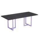 Mesa De Reunião Retangular Tubular PE 40 Pandin 2,00 M Preto e Lilas Mesa De Reunião Retangular Tubular PE 40 Pandin 2,00 M Preto e Lilas