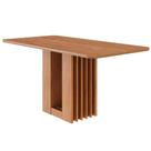 Mesa de Sala Jantar Ariela c/ Tampo Madeirado 160x80cm Cinamomo - Cimol