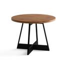 Mesa de Sala Jantar Átria 1594 Redonda Aço c/Tampo Madeirado Redondo 100cm Nogal/preto/preto - Carraro