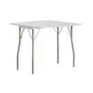 Mesa de Sala Jantar Dobrável - 216 Prata/material sintético Branco - Carraro