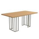 Mesa de Sala Jantar Duina c/ Tampo 160cm Niquel/Freijo - Kappesberg