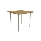 Mesa de Sala Jantar Elba M057 + Tampo Madeirado F090 90x90cm Níquel - Kappesberg Mesa de Sala Jantar Elba M057 + Tampo Madeirado F090 90x90cm Níquel - Kappesberg
