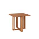 Mesa de Sala Jantar Flora c/ Tampo Madeirado 95X95cm Cinamomo - Cimol
