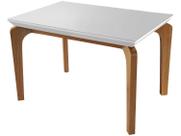 Mesa de Sala Jantar Londrina + Tampo Madeirado Vidro 180x90cm Imbuia - Rufato