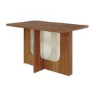 Mesa de Sala Jantar Louise c/ Tampo Madeirado 130x80cm Cinamomo - Cimol