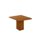 Mesa de Sala Jantar Maldivas c/ Tampo Madeirado c/ Canto Curvo 90X90cm Flex Naturale/Off White ou Naturale - Rufato