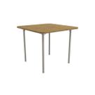 Mesa de Sala Jantar Sena M057 Aço c/Tampo Mairado 90x90cm Niquel - Kappesberg