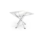 Mesa de Sala Jantar Volga c/ Tampo de Vidro Quadrado 90cm Cromada - Kappesberg Mesa de Sala Jantar Volga c/ Tampo de Vidro Quadrado 90cm Cromada - Kappesberg
