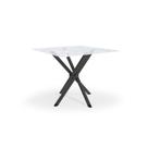 Mesa de Sala Jantar Volga c/ Tampo de Vidro Quadrado 90cm Preto - Kappesberg