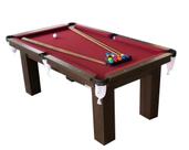 Mesa de Sinuca Bilhar Snooker Engers RM1 Base de Ultra Tecido Vinho Bilhares Engers