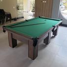 Mesa de Sinuca e Bilhar Charme Carlin Bilhares Superfície em Pedra de Ardósia 20mm 2,40 x 1,40 Malaga Tecido Verde