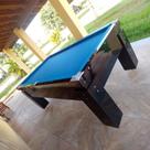 Mesa de Sinuca e Bilhar Gaveta Atrativo Carlin Bilhares Superfície em Pedra de Ardósia 20mm 2,25 x 1,30 Cor Preto Piano