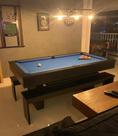 Mesa de Sinuca e jantar com 2 Bancos - 2,00x1,10
